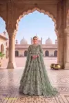 Kb 4110 Heavy Butterfly Twill Net Bridal Anarkali Gown